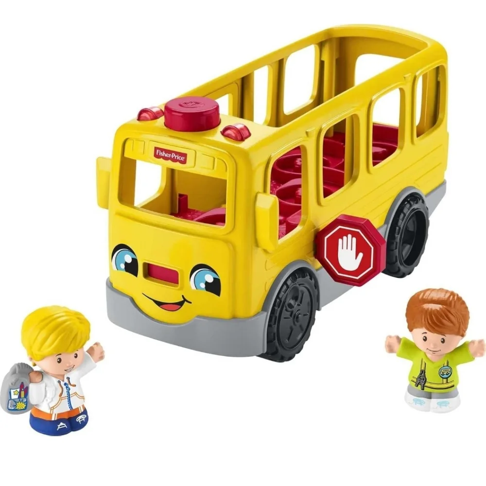 Fisher-Price Little People Sit with Me Smiling Yellow School Bus with Figures